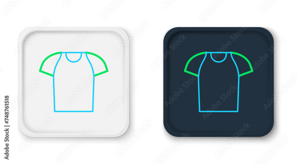 Line T-shirt icon isolated on white background. Shirt. Colorful outline concept. Vector Line T-shirt icon isolated on white background. Shirt. Colorful outline concept. Vector