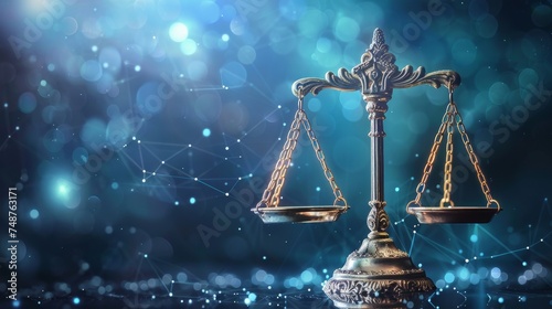 Crypto Regulation and Privacy Rights: A balance scale weighing crypto regulation against digital privacy rights. photo