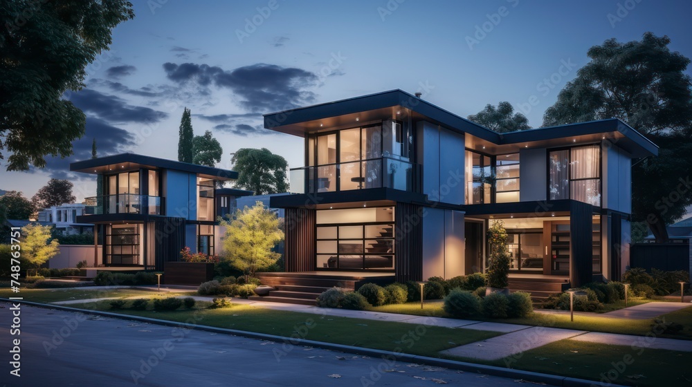 Obraz premium Modern Residences Incorporate Energy-Saving Improvements for Enhanced Daily Life
