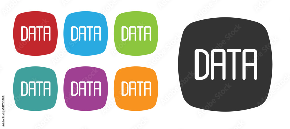 Black Data analysis icon isolated on white background. Business data analysis process, statistics. Charts and diagrams. Set icons colorful. Vector Black Data analysis icon isolated on white background. Business data analysis process, statistics. Charts and diagrams. Set icons colorful. Vector