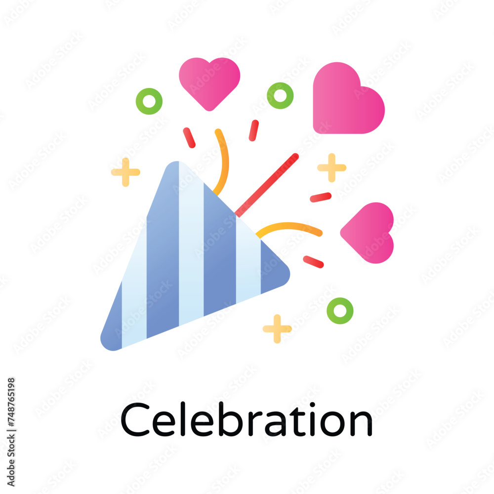 Mothers day celebration icon in flat trendy style, ready for premium use