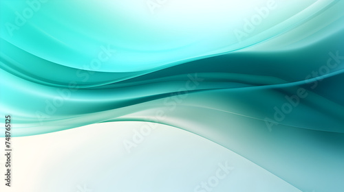 abstract blue and green  wave background © Aleey