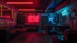 Futuristic Cyberpunk Interior