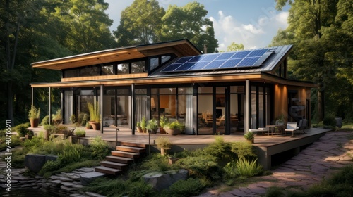 Nestled in Nature, Off-Grid Homes Demonstrate Self-Sufficiency with Solar Energy and Rainwater Systems photo