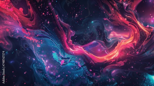 Vivid abstract art depictin...