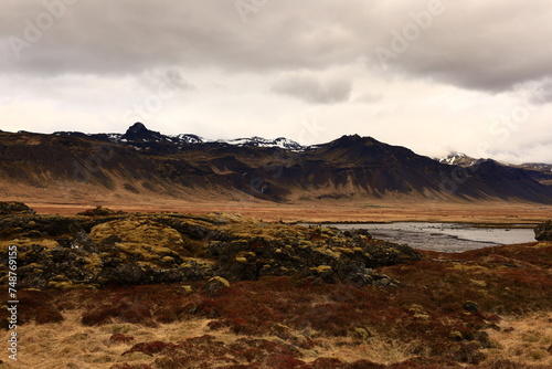 The Snæfellsjökull National Park is a national park of Iceland located in the municipality of Snæfellsbær the west of the country © marieagns