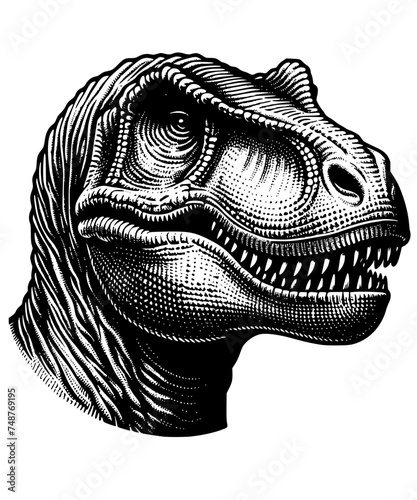 T-Rex Head Dinosaur Portrait