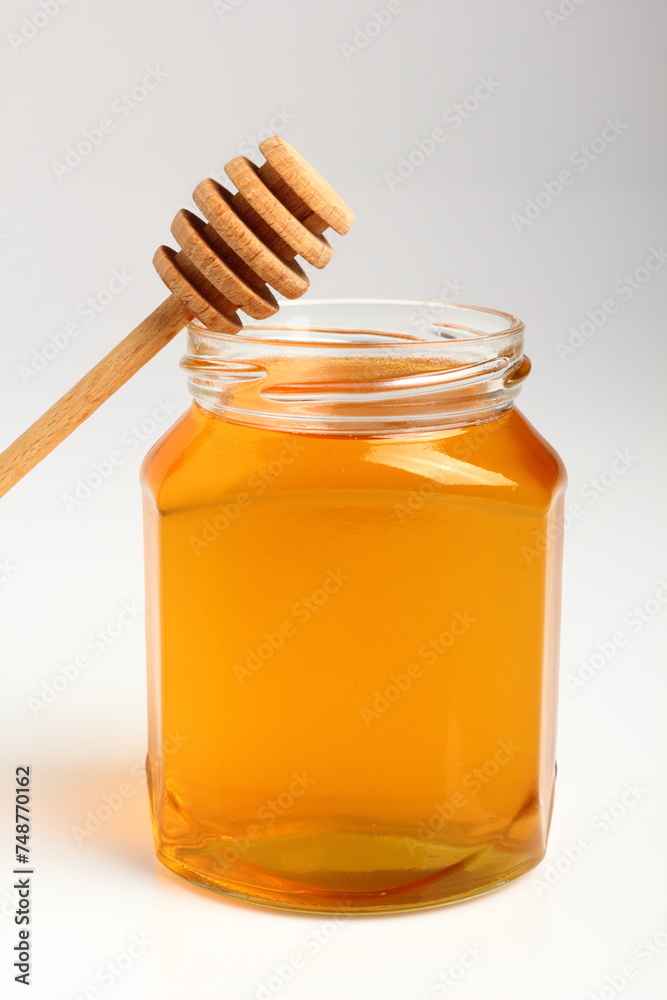 Jar of Honey with Honey Dipper Jar of Honey with Honey Dipper