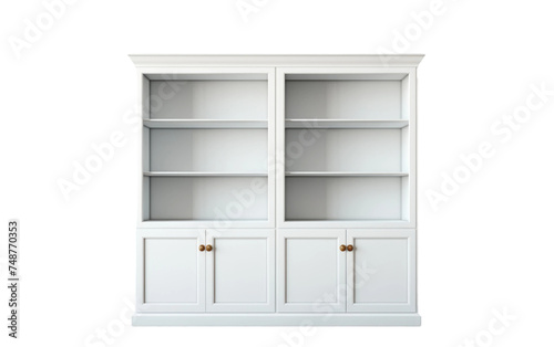 White Cupboard Isolated on Transparent Background