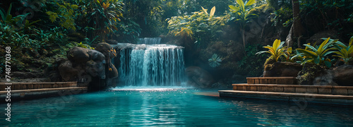 waterfall spa in the jungle