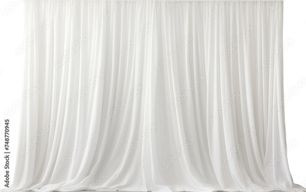 Linen Curtains Isolated on Transparent Background