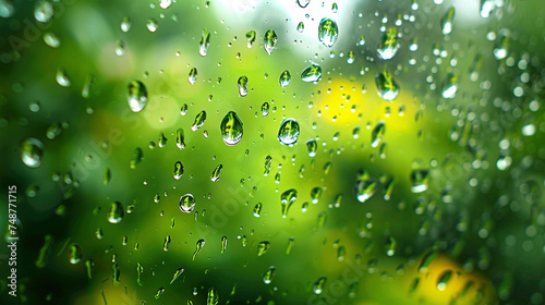 Wallpaper Mural Raindrops on a window, the world outside blurred into an impressionist painting Torontodigital.ca