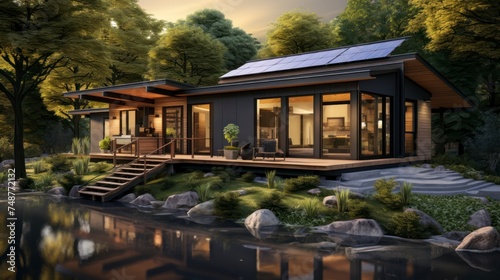 Nestled in nature, off-grid homes showcase self-sufficiency, from solar panels to rainwater harvesting systems photo