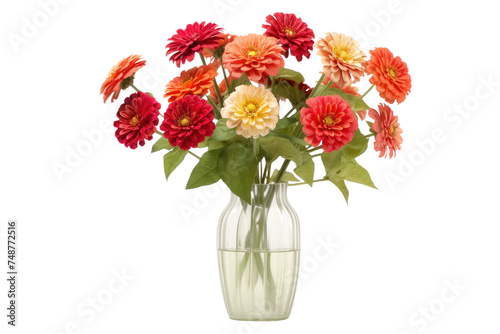 A vase filled with an array of vibrant and colorful flowers, showcasing different shapes and sizes. The blooms are densely packed, creating a burst of color and a lively display.