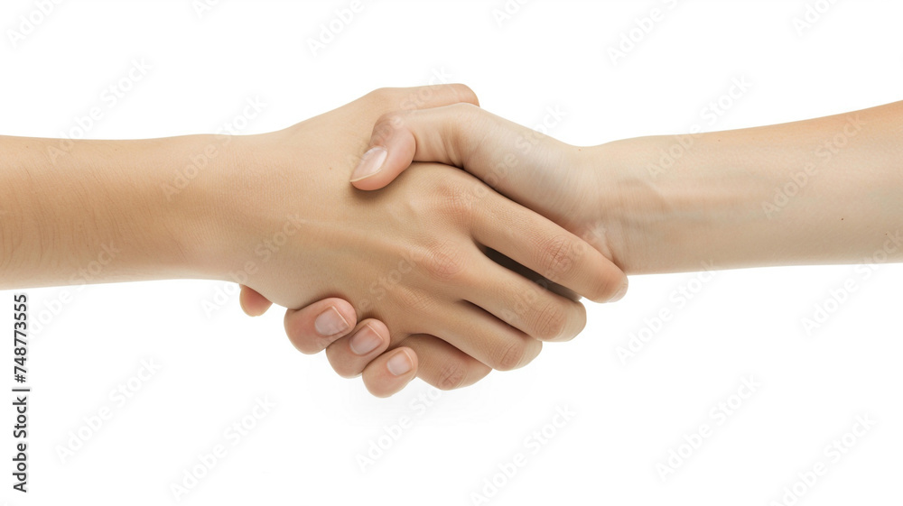 business handshake isolated on white background business handshake isolated on white background