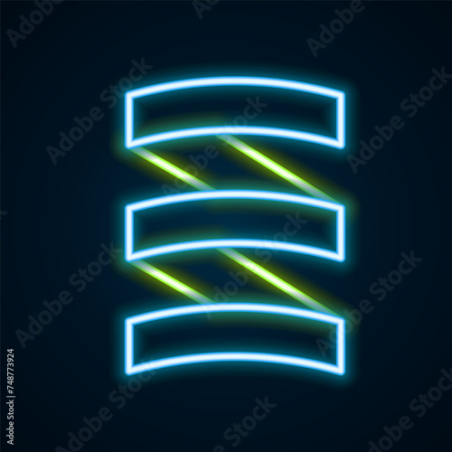 Glowing neon line Sports nutrition bodybuilding proteine power drink and food icon isolated on black background. Colorful outline concept. Vector