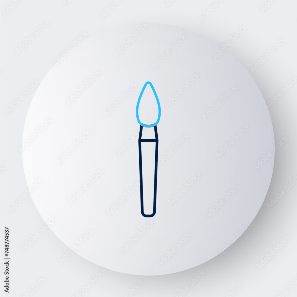Line Paint brush icon isolated on white background. Colorful outline concept. Vector Line Paint brush icon isolated on white background. Colorful outline concept. Vector