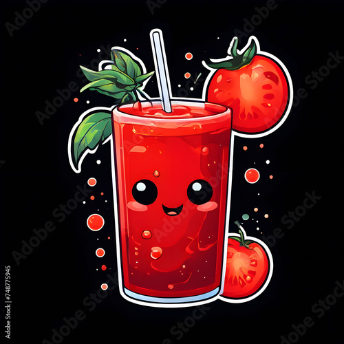 glass of strawberry juice
