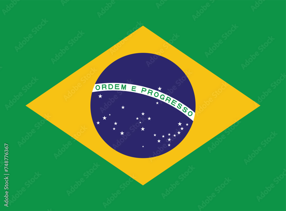Obraz premium national flag of the Federal Republic of Brazil