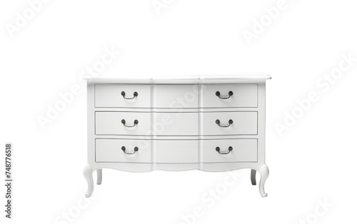 Elegant Bedroom Dresser Isolated on Transparent Background