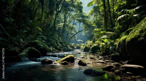 The dense rainforest invites exploration  its lush terrain and diverse inhabitants holding endless natural secrets