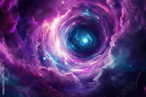 Fantasy magical colorful space portal to another dimension © STOCK AI