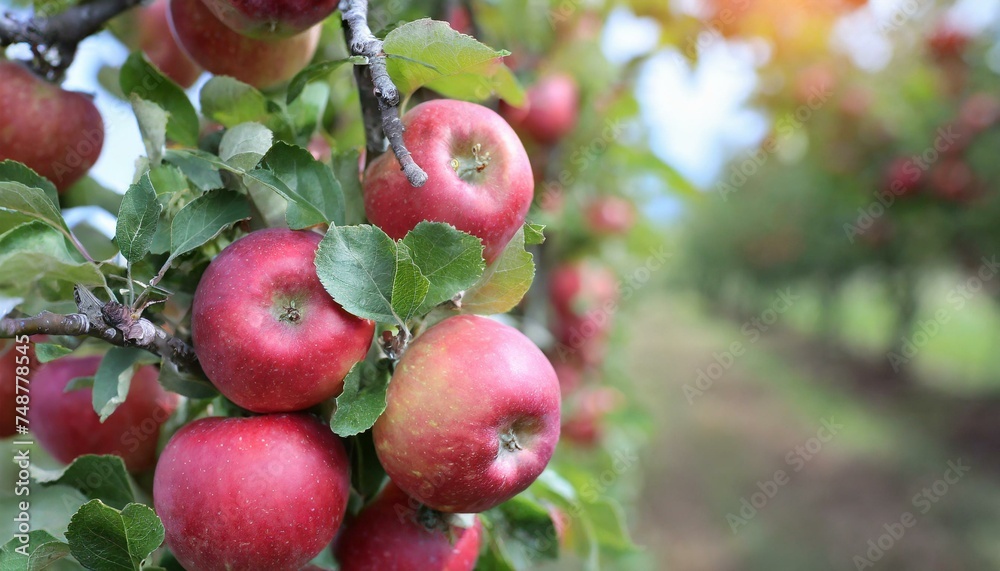 Apple orchard, picking apples on a fruit farm Apple orchard, picking apples on a fruit farm