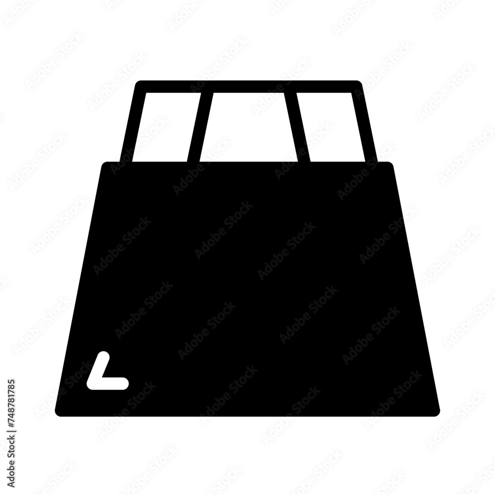 Bag Canvas Shop Glyph Icon Bag Canvas Shop Glyph Icon