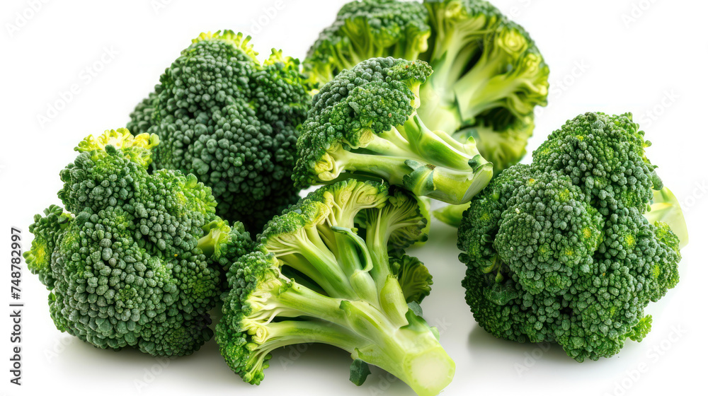 Broccoli isolated on white background, full depth of field. Broccoli isolated on white background, full depth of field.