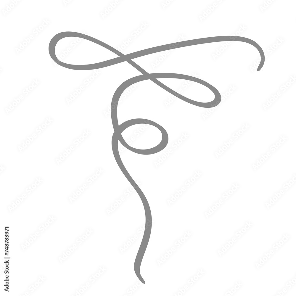 Grey Squiggle Doodle Line Grey Squiggle Doodle Line