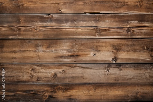 Wooden Planks Background - Close-up Dark Brown Board Texture Surface