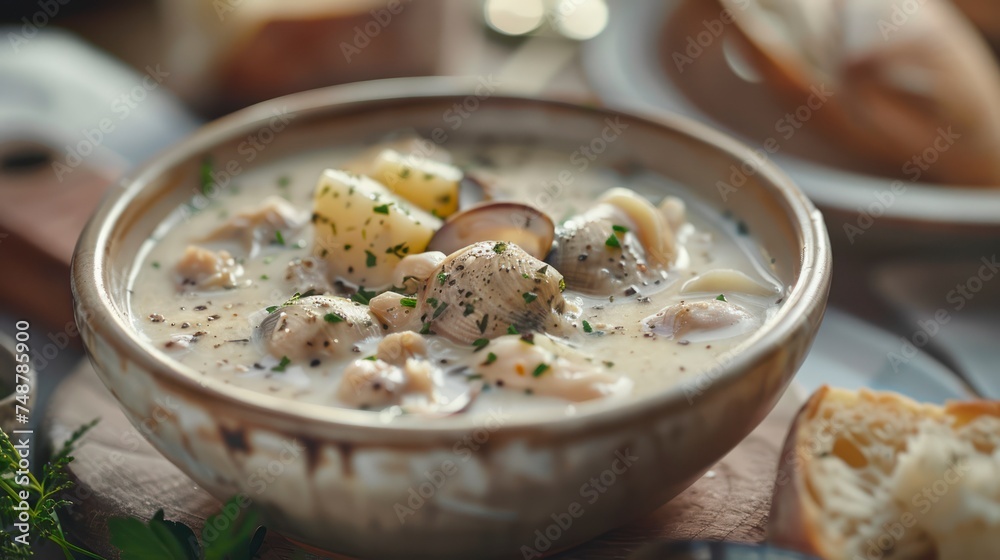 The Quintessential Creamy New England Clam Chowder with a Hearty Coastal Twist The Quintessential Creamy New England Clam Chowder with a Hearty Coastal Twist