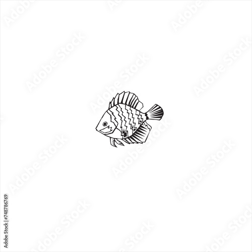 Illustration vector graphic of fish icon