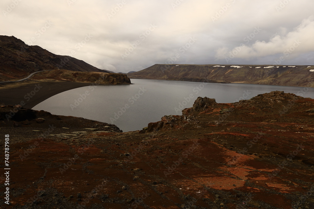Viewpoint in the Golden Circle which is a tourist area in southern Iceland