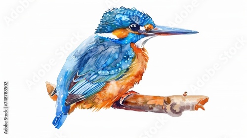 Kingfisher in Watercolor