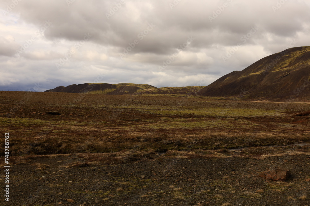 Viewpoint in the Golden Circle which is a tourist area in southern Iceland