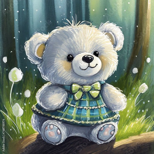 nice teddy bear, smiling, caring, charming, for children - nursery, kindergarten, school ver 8