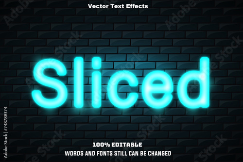 Editable sliced text effect psd template