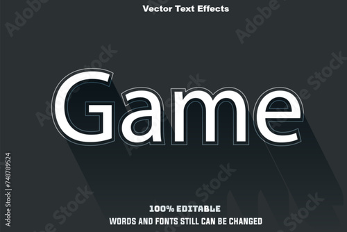 Game text editable style text effect