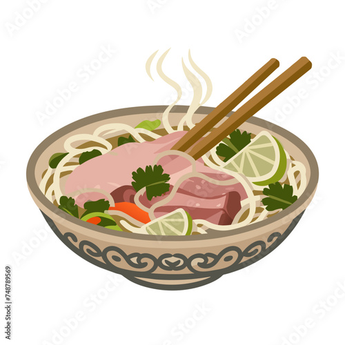 graphic tasty  healthy vietnamese pho soup