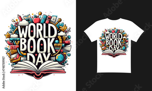 world book day T-shirt Design and world book day free Vector,