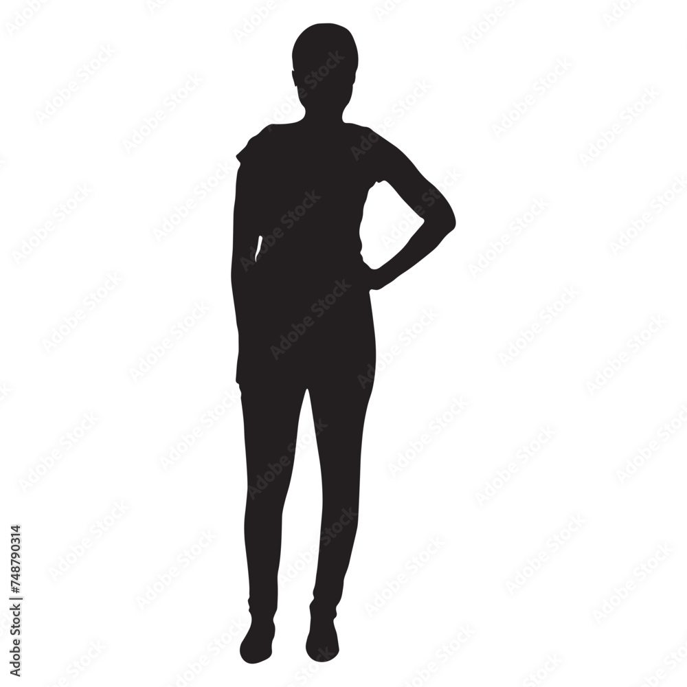 International Women's Day Silhouette. Vector Illustration