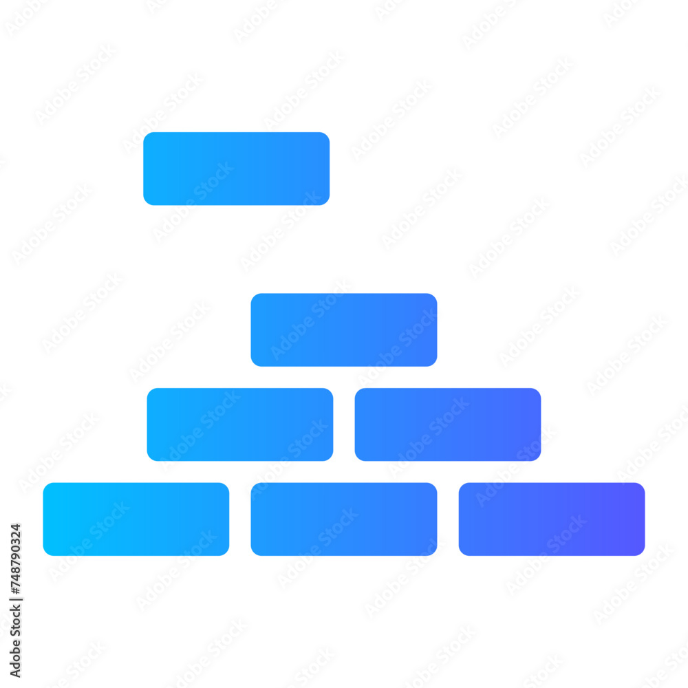 bricks gradient icon bricks gradient icon
