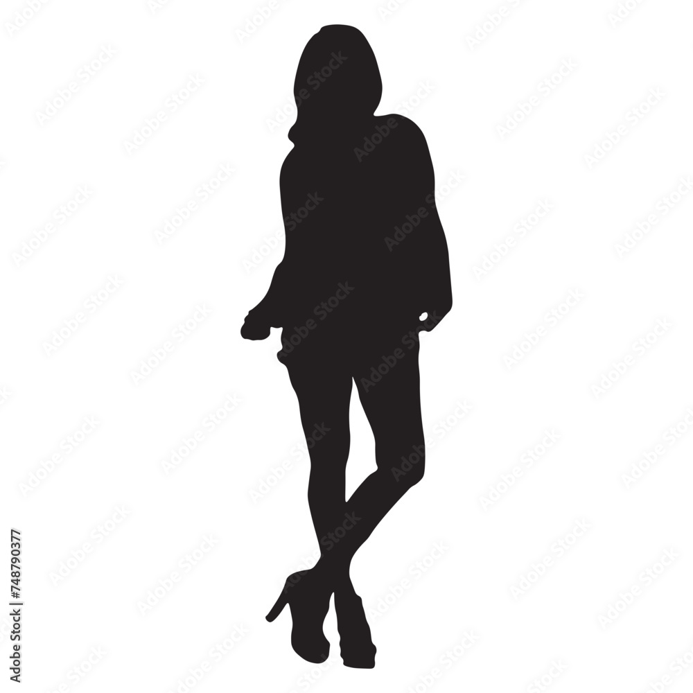 International Women's Day Silhouette. Vector Illustration