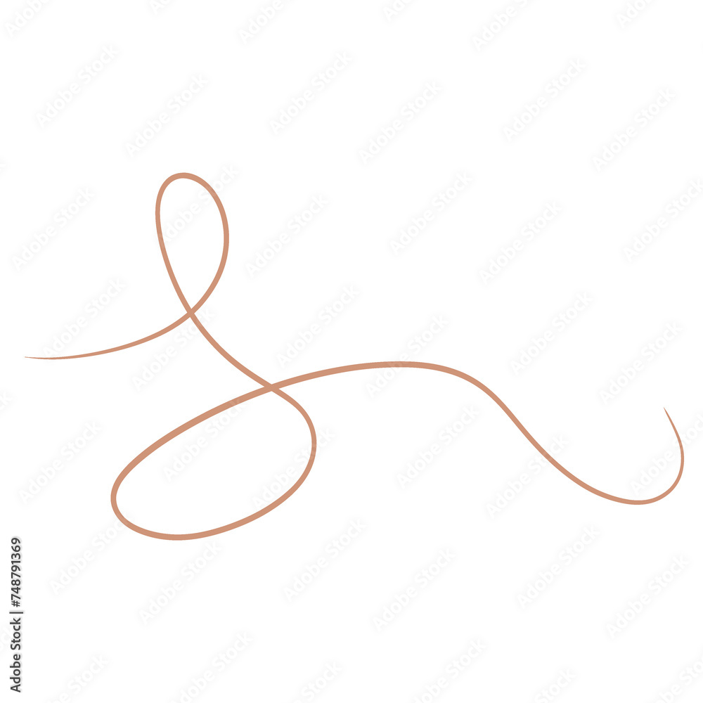 Beige Curved Squiggle Line Divider Beige Curved Squiggle Line Divider