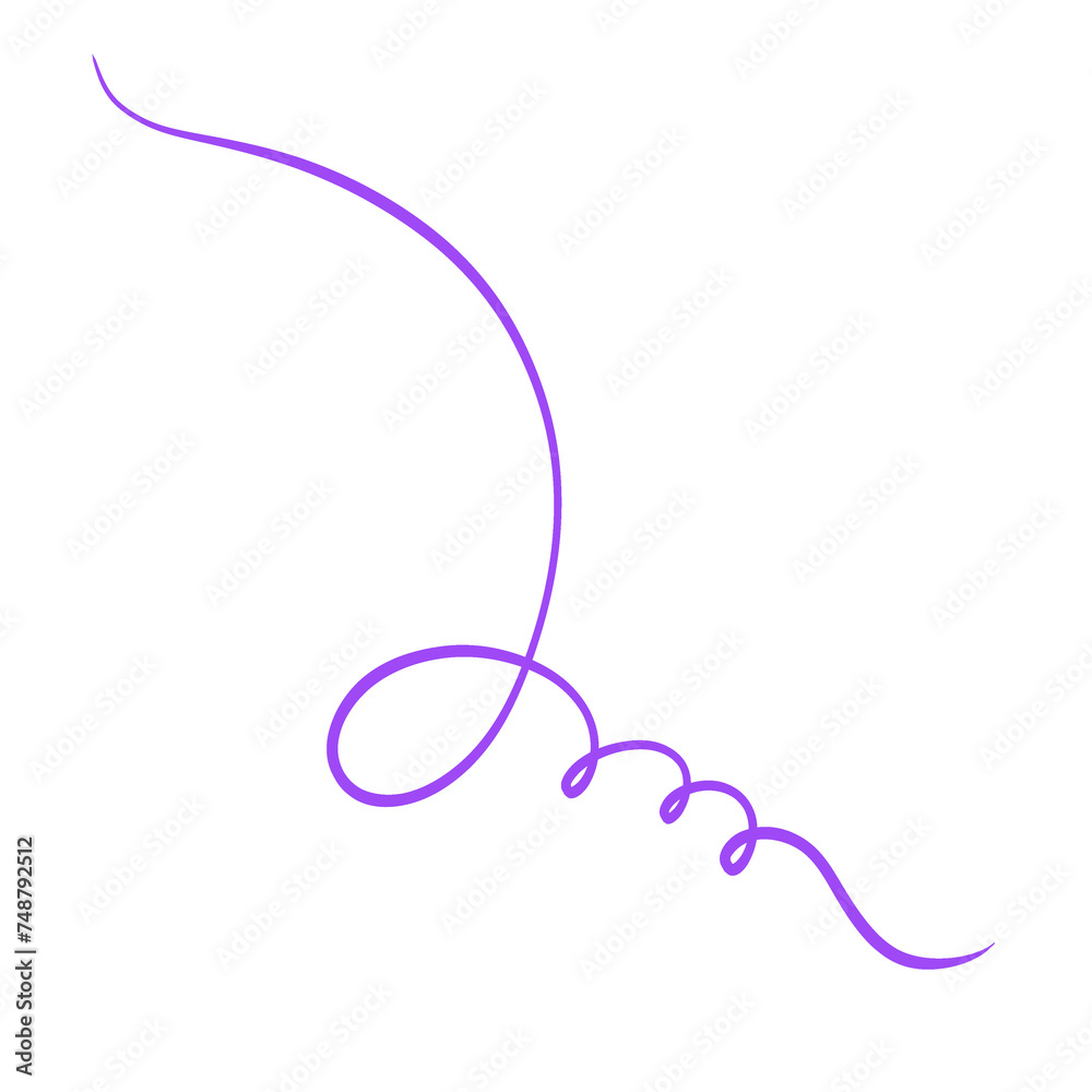 Purple Squiggle Swirl Line Purple Squiggle Swirl Line