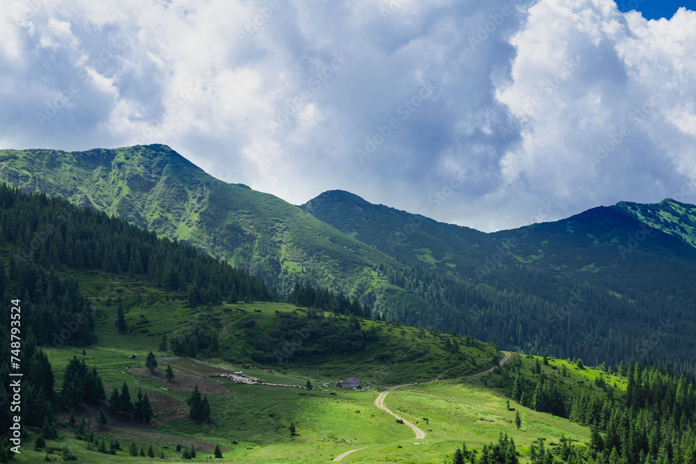 Landscape mountains in Ukraine 