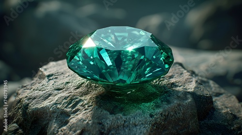 Crystal Glow: The Natural Allure of Green Gemstones. Generative AI