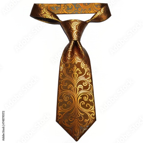 tie with golden pattern