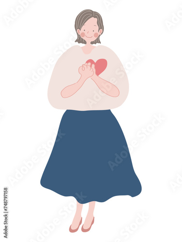 お母さん（母親をイメージしたイラスト）